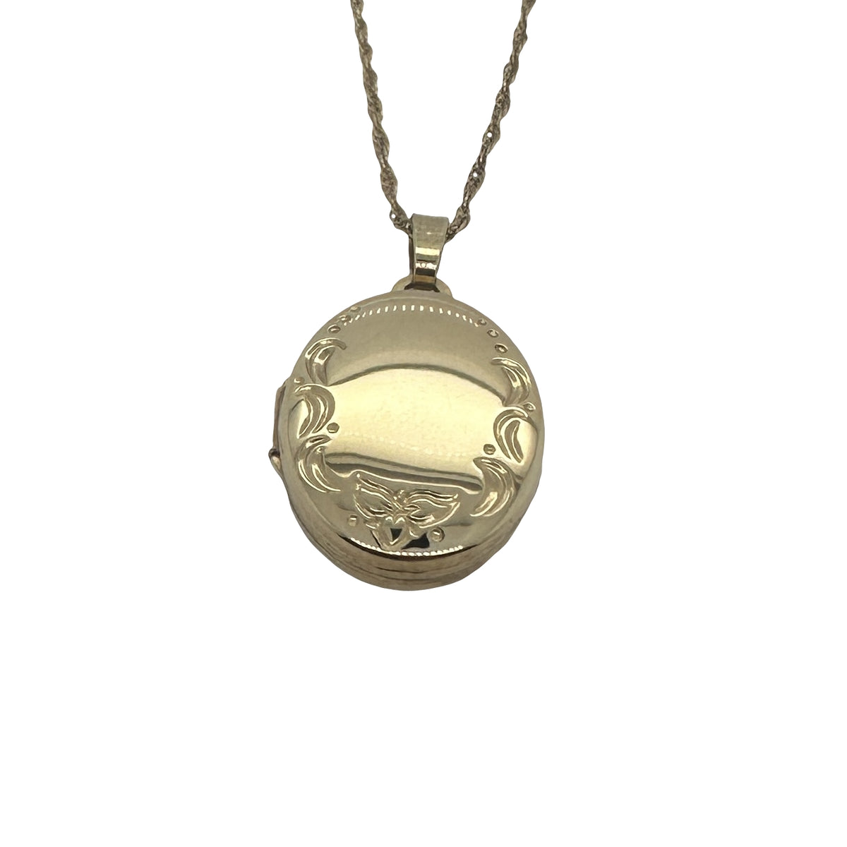 9ct Yellow Gold Oval Locket & Chain – Stanley James Jewellery